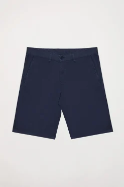 Pantalón corto azul marino Relaxed fit con logo bordado
