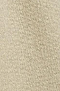 Pantalón corto Bali de lino y algodón color arena con detalles bordados Polo Club
