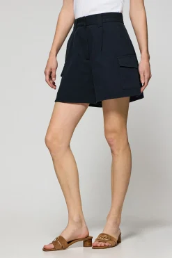 Pantalón corto de sarga Menfis azul marino con detalles Polo Club