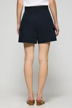 Pantalón corto de sarga Menfis azul marino con detalles Polo Club