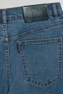 Pantalón denim azul Tanya con detalles Polo Club