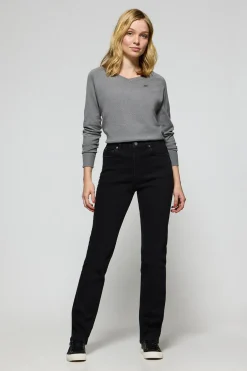 Pantalón denim negro Tanya con detalles Polo Club