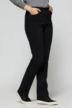 Pantalón denim negro Tanya con detalles Polo Club