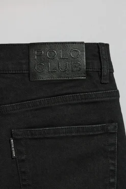 Pantalón denim negro Tanya con detalles Polo Club