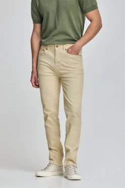 Pantalón Slim Voss en beige con cinco bolsillos