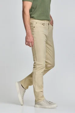 Pantalón Slim Voss en beige con cinco bolsillos