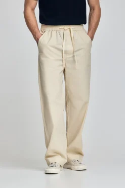 Pantalón Sunset de cintura elástica en beige