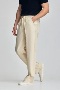 Pantalón Sunset de cintura elástica en beige