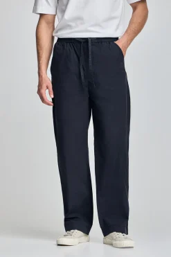 Pantalón Sunset de cintura elástica en azul marino