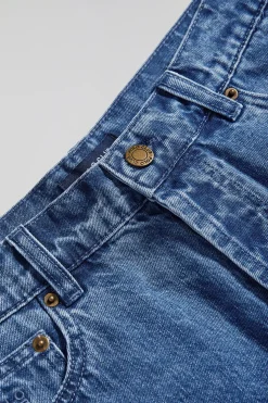 Pantalón vaquero azul denim cinco bolsillos con detalles Polo Club
