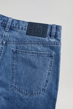 Pantalón vaquero azul denim cinco bolsillos con detalles Polo Club