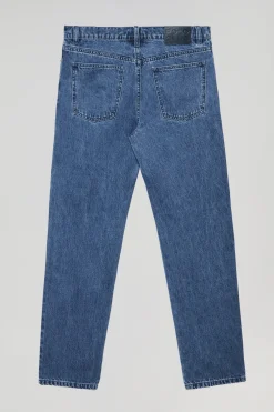 Pantalón vaquero azul denim cinco bolsillos con detalles Polo Club