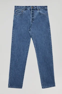 Pantalón vaquero azul denim cinco bolsillos con detalles Polo Club