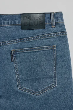 Pantalón vaquero Tate azul denim con detalles Polo Club