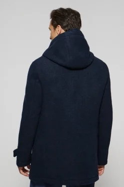 Parka con capucha azul marino Clay con detalles Polo Club