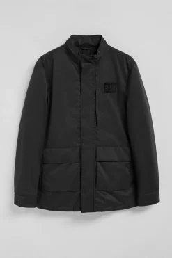 Parka ligera Chelsea color negro con parche logotipado