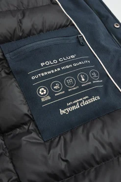 Parka Mitte azul marino con logo Polo Club