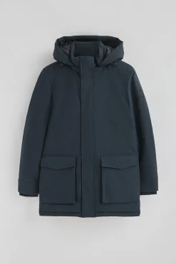 Parka Mitte azul marino con logo Polo Club