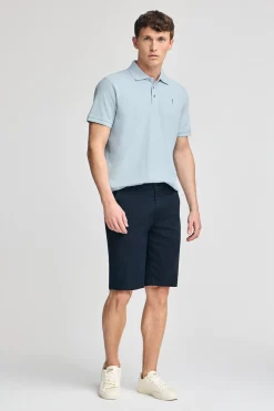 Polo azul claro de piqué de manga corta y bordado Rigby Best