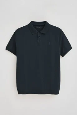 Polo azul marino con bordado Rigby Go