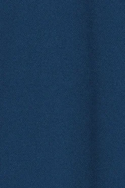 Polo azul índigo de manga corta y tres botones con logo bordado Rigby Go