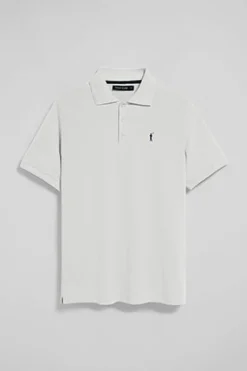 Polo blanco de manga corta y tres botones con logo bordado Rigby Go