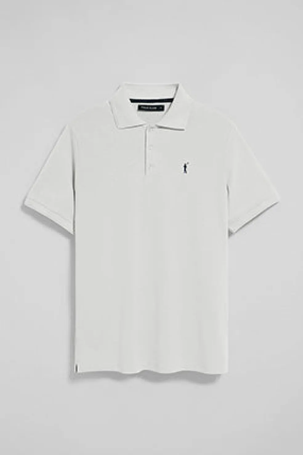 Polo blanco de manga corta y tres botones con logo bordado Rigby Go