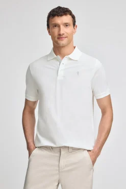 Polo blanco de piqué de manga corta y bordado Rigby Best