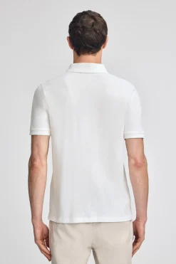 Polo blanco de piqué de manga corta y bordado Rigby Best