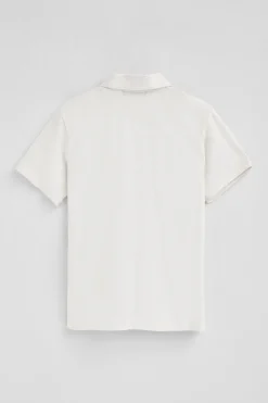 Polo blanco de piqué de manga corta y bordado Rigby Best
