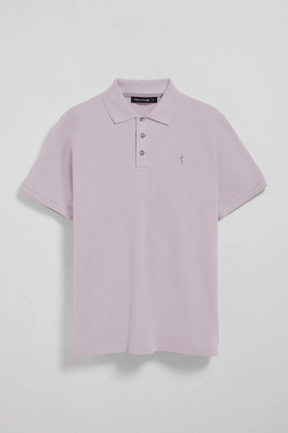 Polo color lavanda de piqué de manga corta y bordado Rigby Best