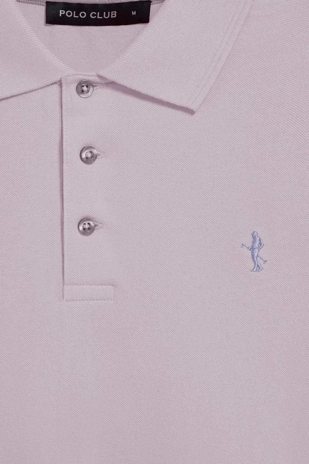 Polo color lavanda de piqué de manga corta y bordado Rigby Best