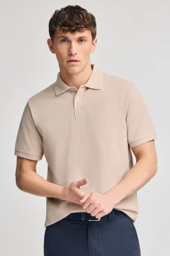 Polo color maquillaje de piqué de manga corta y bordado Rigby Best