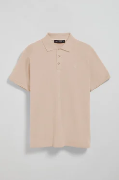 Polo color maquillaje de piqué de manga corta y bordado Rigby Best