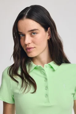 Polo color menta de manga corta de algodón y bordado Rigby Best