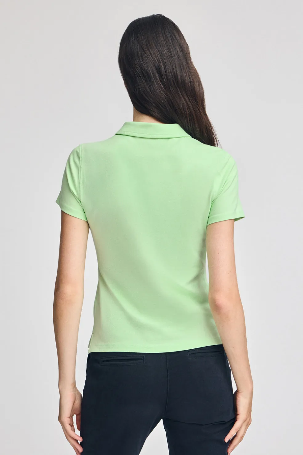 Polo color menta de manga corta de algodón y bordado Rigby Best