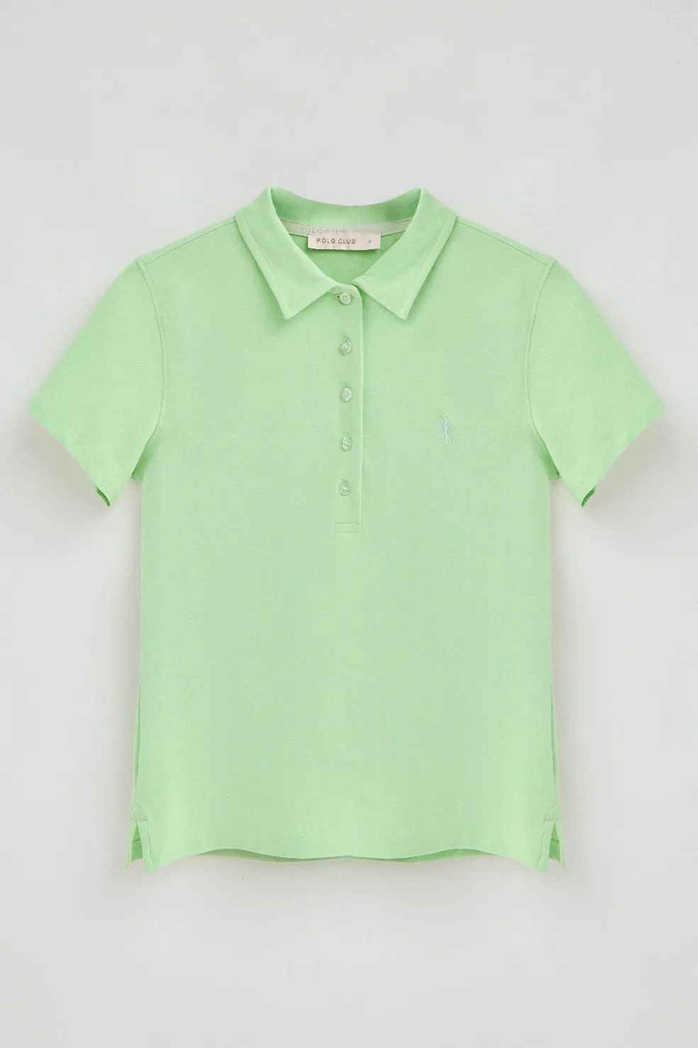 Polo color menta de manga corta de algodón y bordado Rigby Best