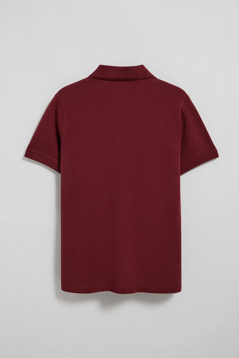 Polo granate de manga corta y tres botones con logo bordado Rigby Go
