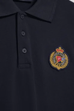 Polo Nautic azul marino con detalle de parche naútico en el pecho