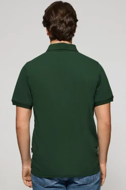 Polo Nautic verde con detalle de parche naútico en el pecho