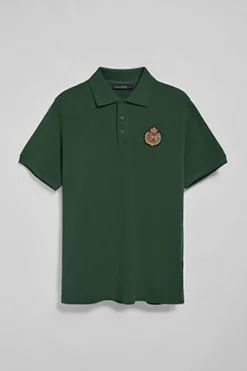 Polo Nautic verde con detalle de parche naútico en el pecho