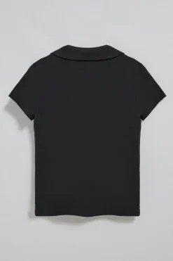 Polo Pedraza sin botones negro con logo engomado Polo Club