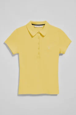 Polo Pereira amarillo suave lodo de cinco botones con bordado Rigby Go