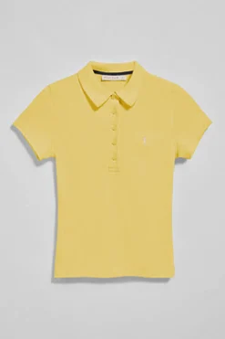 Polo Pereira amarillo suave lodo de cinco botones con bordado Rigby Go