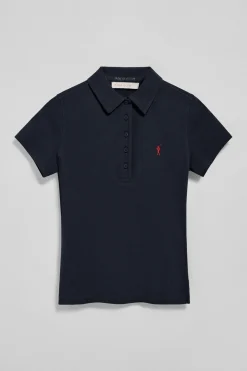 Polo Pereira azul marino de cinco botones con bordado Rigby Go