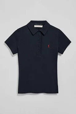 Polo Pereira azul marino de cinco botones con bordado Rigby Go