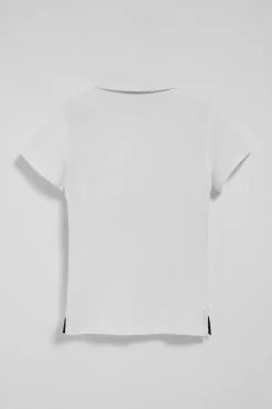 Polo Pereira blanco de cinco botones con bordado Rigby Go