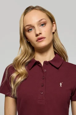 Polo Pereira granate de cinco botones con bordado Rigby Go