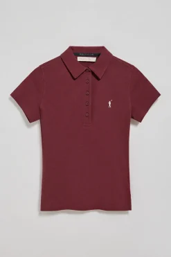 Polo Pereira granate de cinco botones con bordado Rigby Go