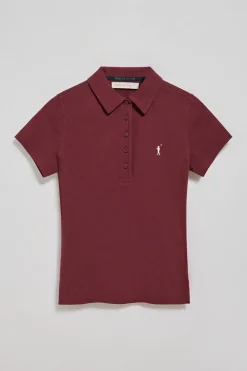 Polo Pereira granate de cinco botones con bordado Rigby Go